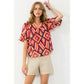 THML Abstract Print Top