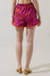 In the Jungle Evel Ruffle Shorts: Magenta