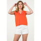 Sleeveless Knit Top Orange