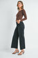Just Black Denim Scissor Cut Wide Leg Black