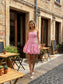 Bubble Skirt Mini Dress Pink