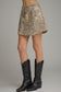 Entro Tiger Print Wrap Mini Skort