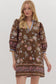 Brown Floral Dress
