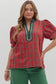 Plaid Top Red