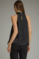 Entro Gold Ring Halter Top Black