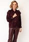 Esqualo Ruffle Shoulder Blouse Merlot
