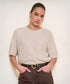 Esqualo Beige Classic Knit Top