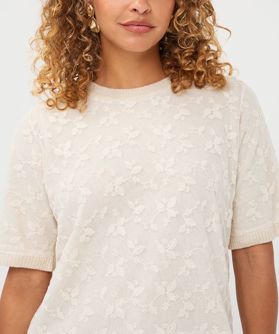 Esqualo Beige Classic Knit Top