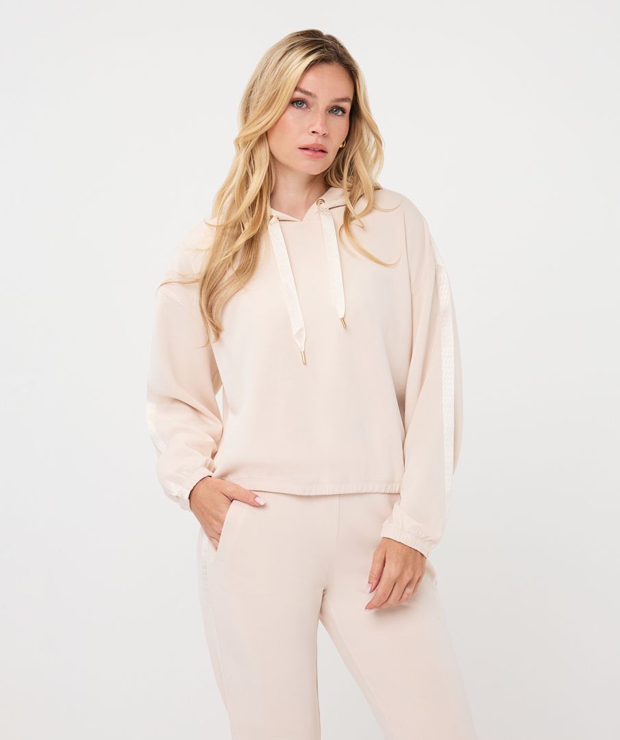 Esqualo Cream Cloud Hooded Top