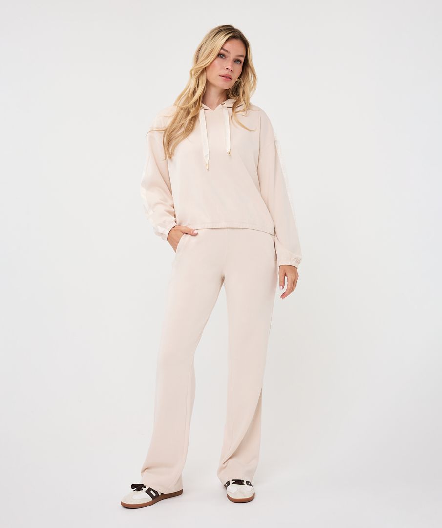 Esqualo Cream Cloud Hooded Top