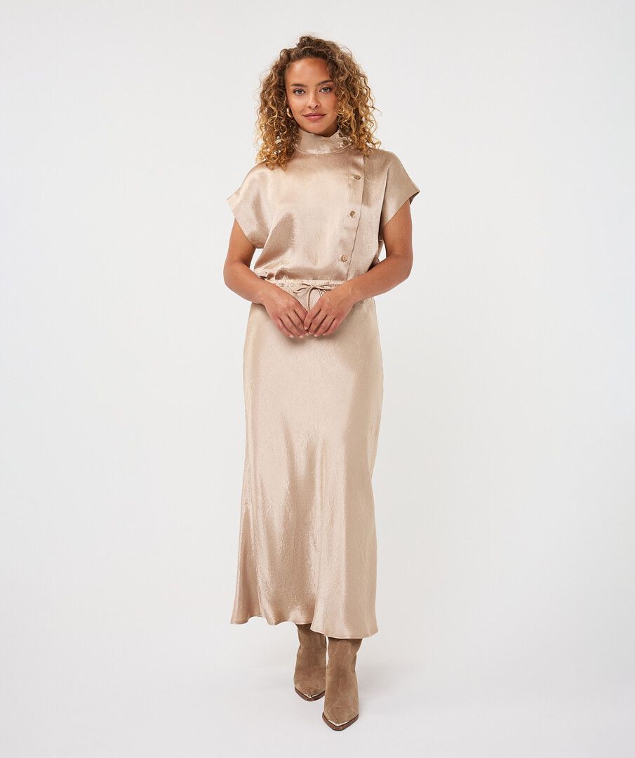 Esqualo Golden Chic Wide Button Blouse