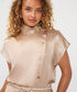 Esqualo Golden Chic Wide Button Blouse