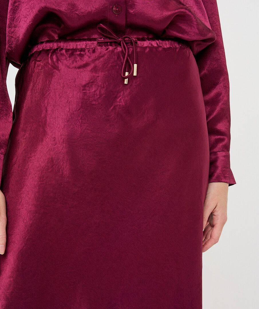Esqualo Chic Midi Skirt Merlot