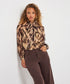 Esqualo Wild Mocha Bow Blouse