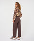 Esqualo Wild Mocha Bow Blouse