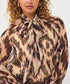 Esqualo Wild Mocha Bow Blouse