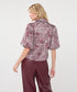 Esqualo Zebra Print Blouse Merlot