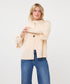 Esqualo Ivory Gold Button Sweater