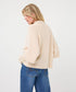 Esqualo Ivory Gold Button Sweater
