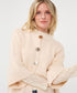 Esqualo Ivory Gold Button Sweater