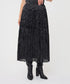 Esqualo Crinkle Midi Skirt Black