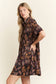 Collared Tiger Print Mini Dress