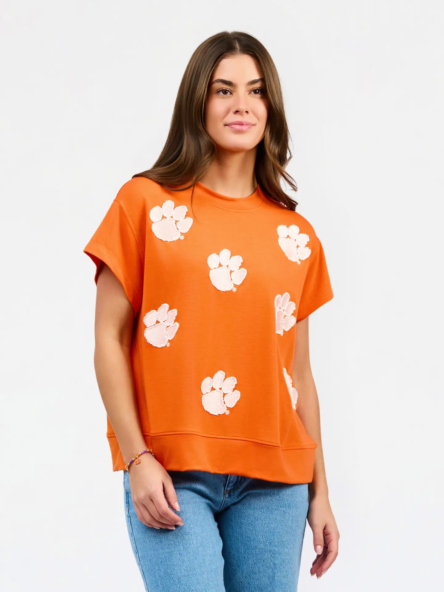 Mary Square Emily Paws Top Clemson