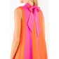 THML Sleeveless Colorblock Dress Pink