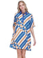 Joy Joy Crossweave Collar Swing Dress