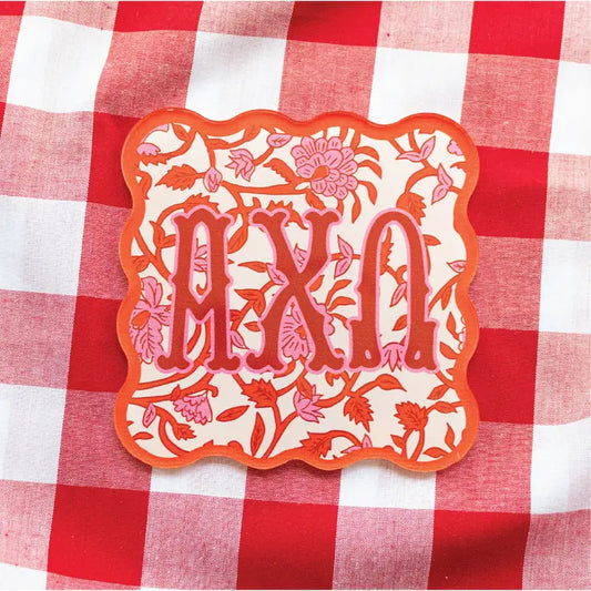 Sorority Block Print Acrylic Coasters