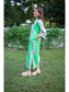 House of MBR Bouvier Long Dress Jade Garden