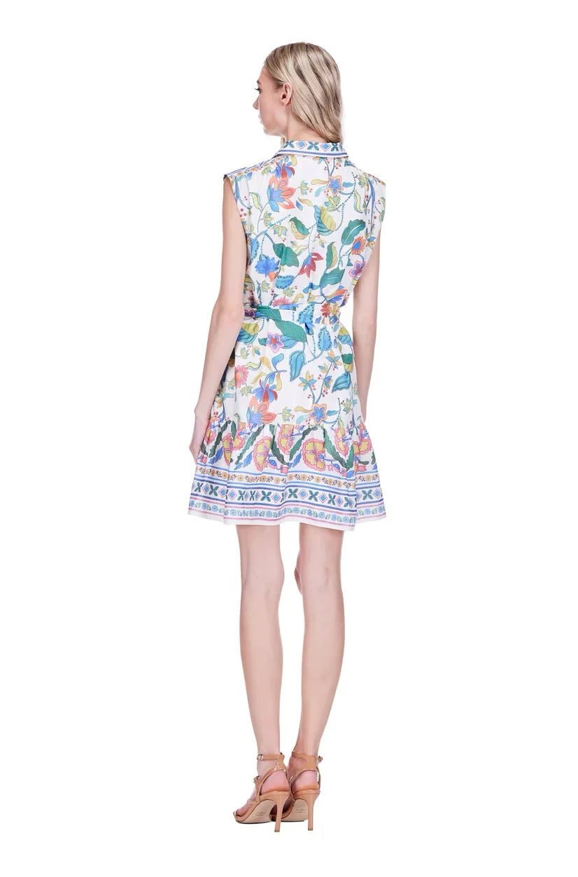 Joy Joy Placket Dress Festive Florals