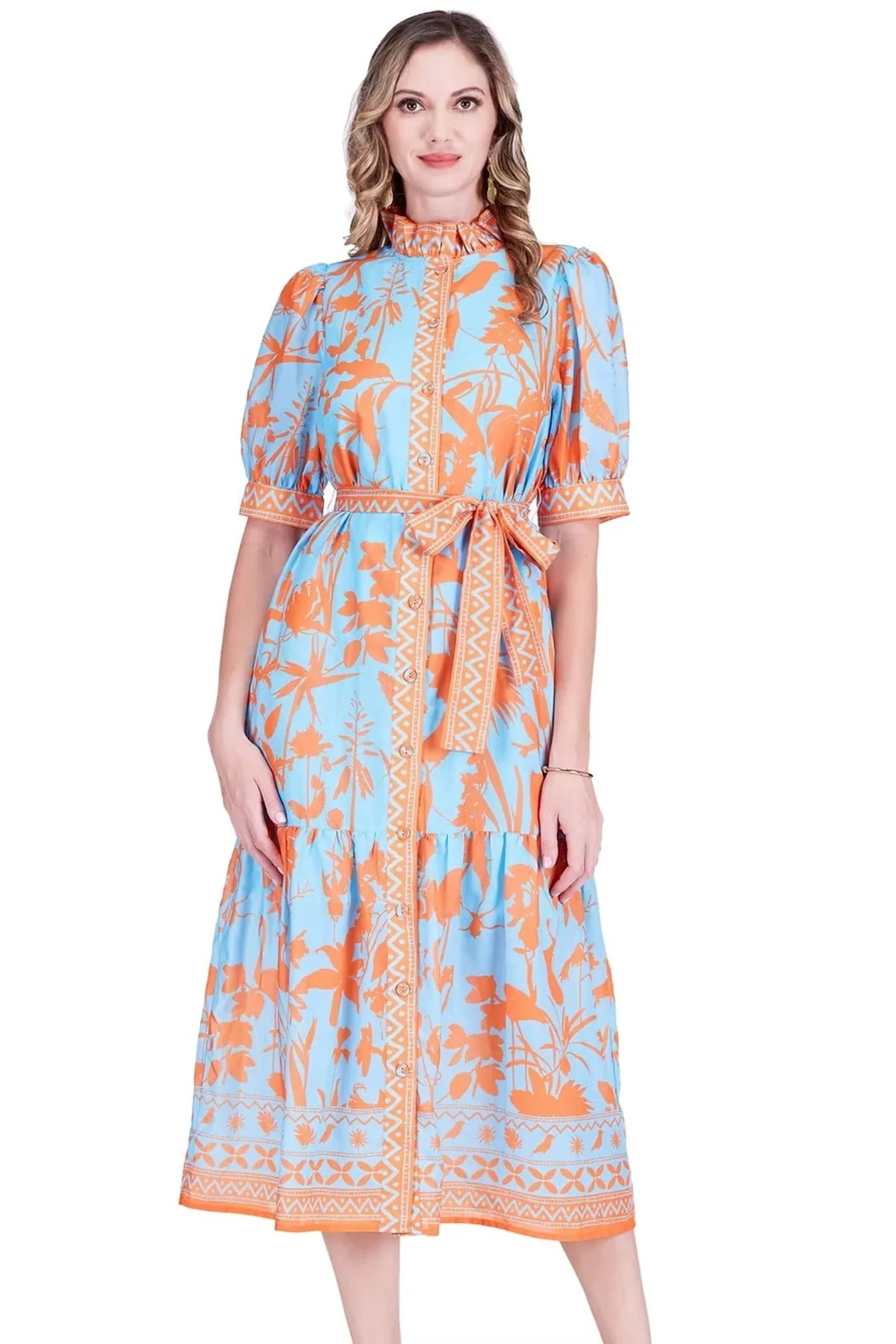 Jade Placket Maxi Dress Birds of Paradise