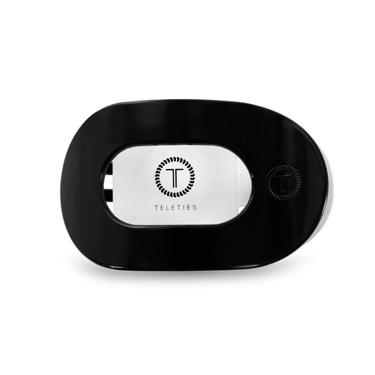 Teleties Flat Round Hair Clip Black