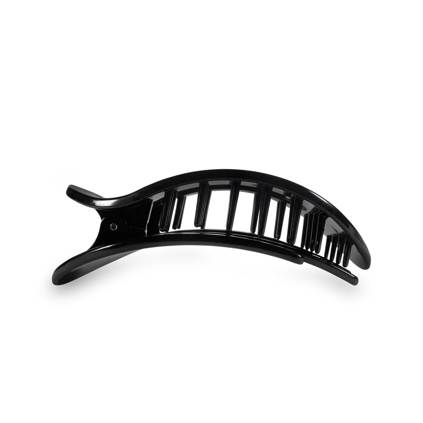 Teleties Flat Round Hair Clip Black