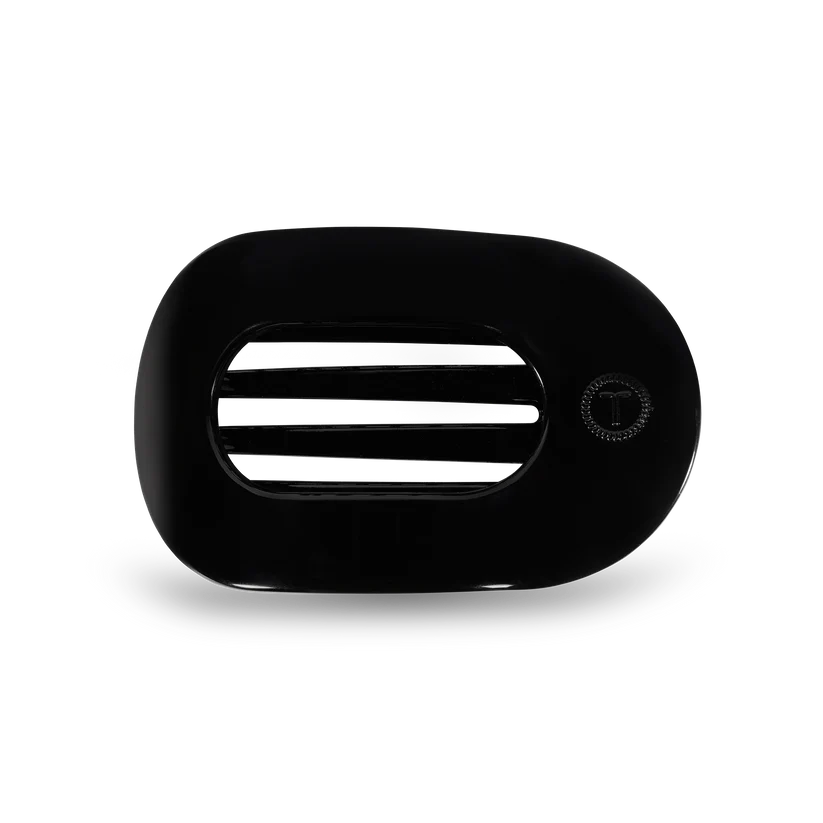 Teleties Flat Round Hair Clip Black