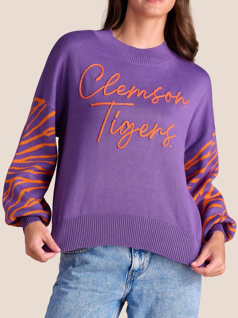 The Merit Mock Neck Sweater Clemson