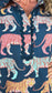 Oliphant Raj Navy Tiger Print Cotton Dress
