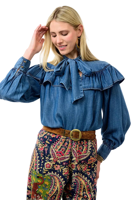 Ivy Jane Denim Bow Top