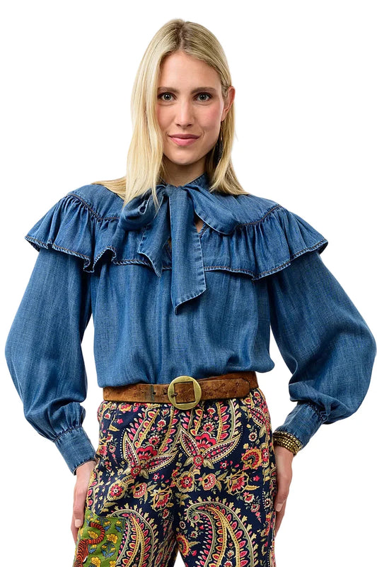 Ivy Jane Denim Bow Top