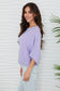 Crew Neck Batwing Sweater Lilac