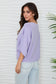 Crew Neck Batwing Sweater Lilac