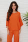 Crew Neck Batwing Sweater Orange
