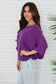 Crew Neck Batwing Sweater Purple