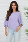 Crew Neck Batwing Sweater Lilac
