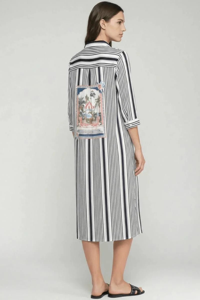 Vilagallo Striped Shirt Dress