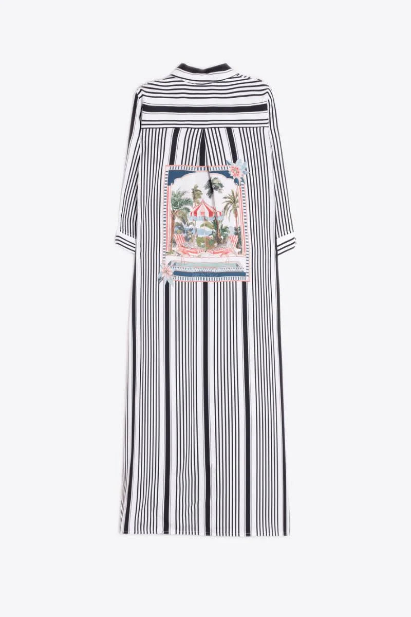 Vilagallo Striped Shirt Dress