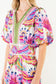 THML Puff Sleeve Pattern Tiered Dress