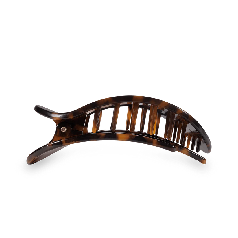 Teleties Flat Round Hair Clip Tortoise