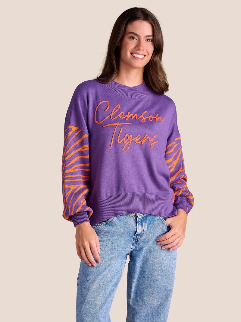 The Merit Mock Neck Sweater Clemson